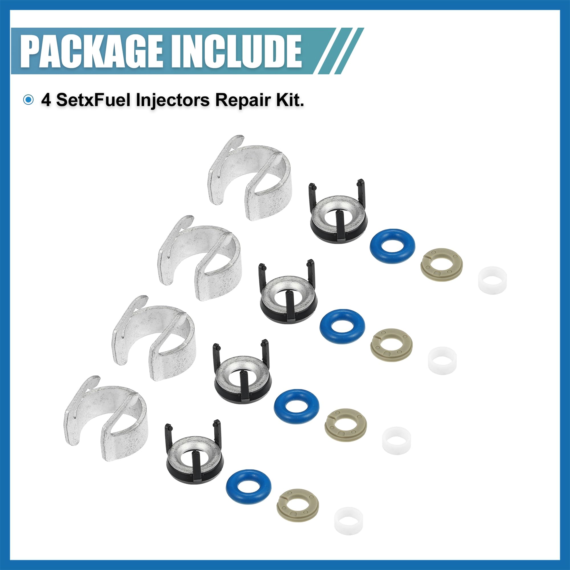 A ABSOPRO 4 Set Carburante Iniettore Guarnizione Kit Riparazione 06J998907D 06J998907 06J998907A Sostituzione dell'articolo