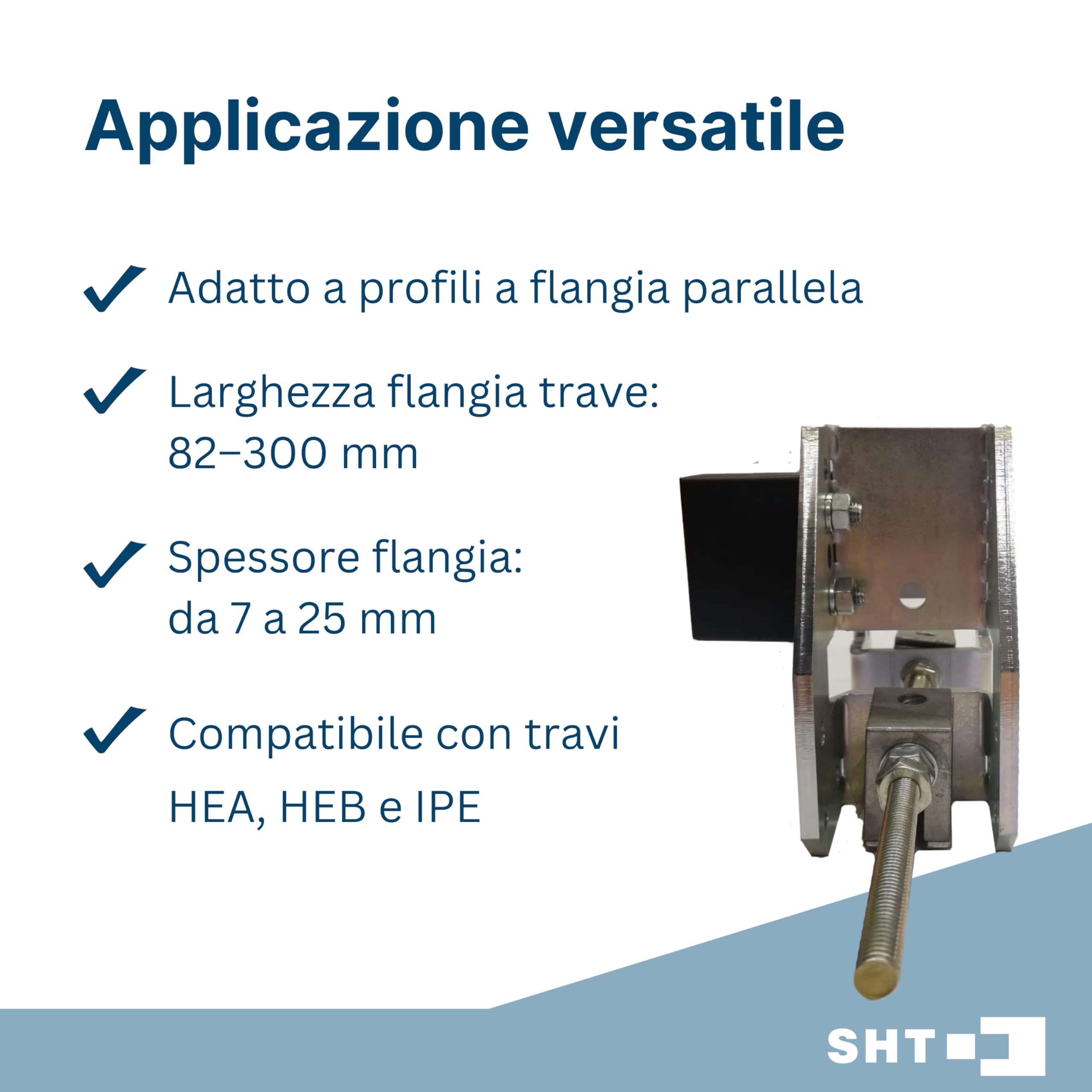 Set 2 tamponi carrello SHT – Paracolpi per rotaia da 82 a 300 mm – 2 pezzi