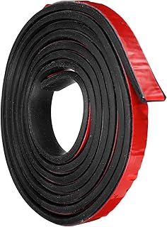 uxcell Adhesive Rubber Strips, 0.4"W x 1/8"T x 5'L Solid Neoprene Rubber Sheet Rolls with Adhesive Backing for DIY Gaskets Seals Pads Crafts