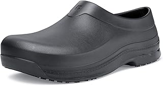 Shoes for Crews 69578-41/7 Radium Unisex Kitchen Clogs, Lightweight, 7 UK, Black - EN Safety Certified