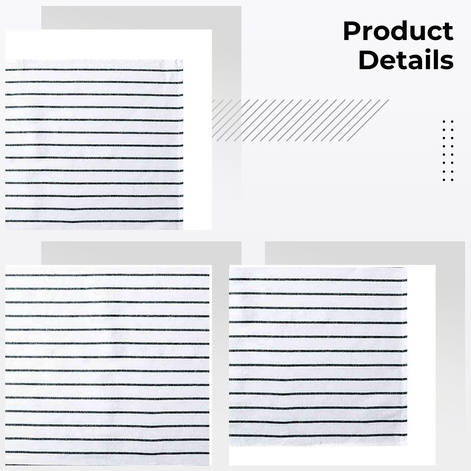 Lot de 4 torchons de Cuisine à Rayures, en Coton Pur, Noir et Blanc, Tissage Teint en Fil Absorbant, pour sécher la Vaisselle, Cuisiner, Nettoyer, Cadeau Pratique pour la Maison