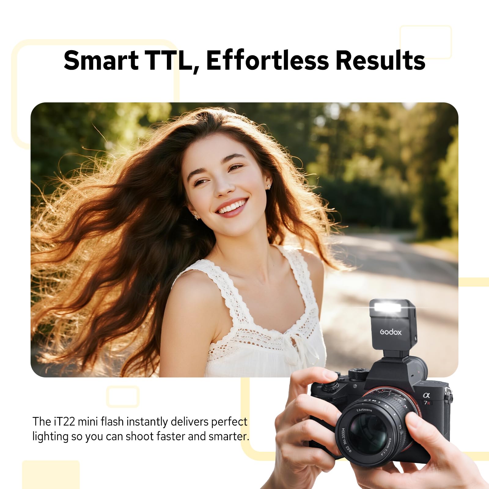 Godox iT22 S iT22S Mini Flash TTL per Fotocamera Sony con Batteria al Litio Integrata 700 Lampi