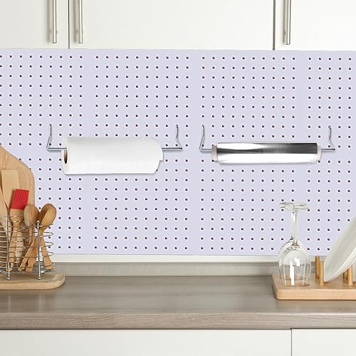 Miniatura 6 de Nuanchu 8 soportes para toallas de papel para tablero de clavijas extensible, organizador de tablero, accesorios para sala de manualidades,