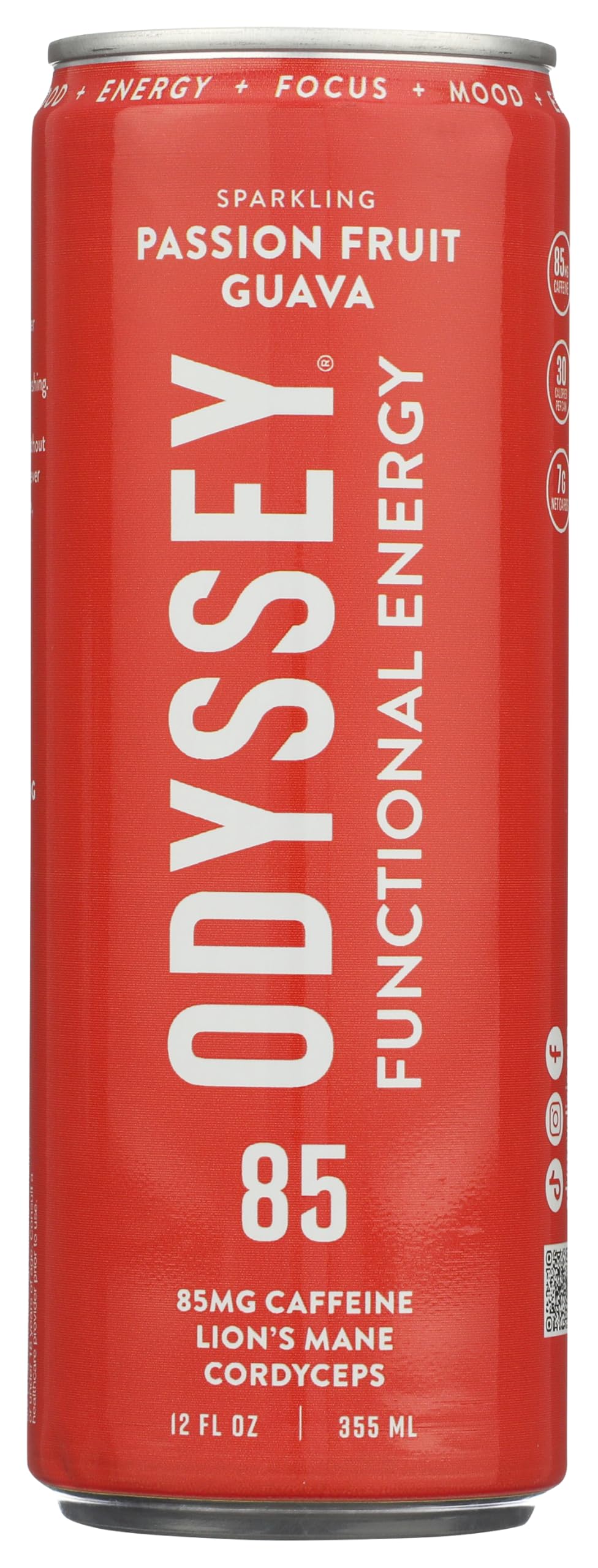 Odyssey Mushroom Elixir Passion Fruit Orange & Guava Sparkling Mushroom Elixir, 12 FZ