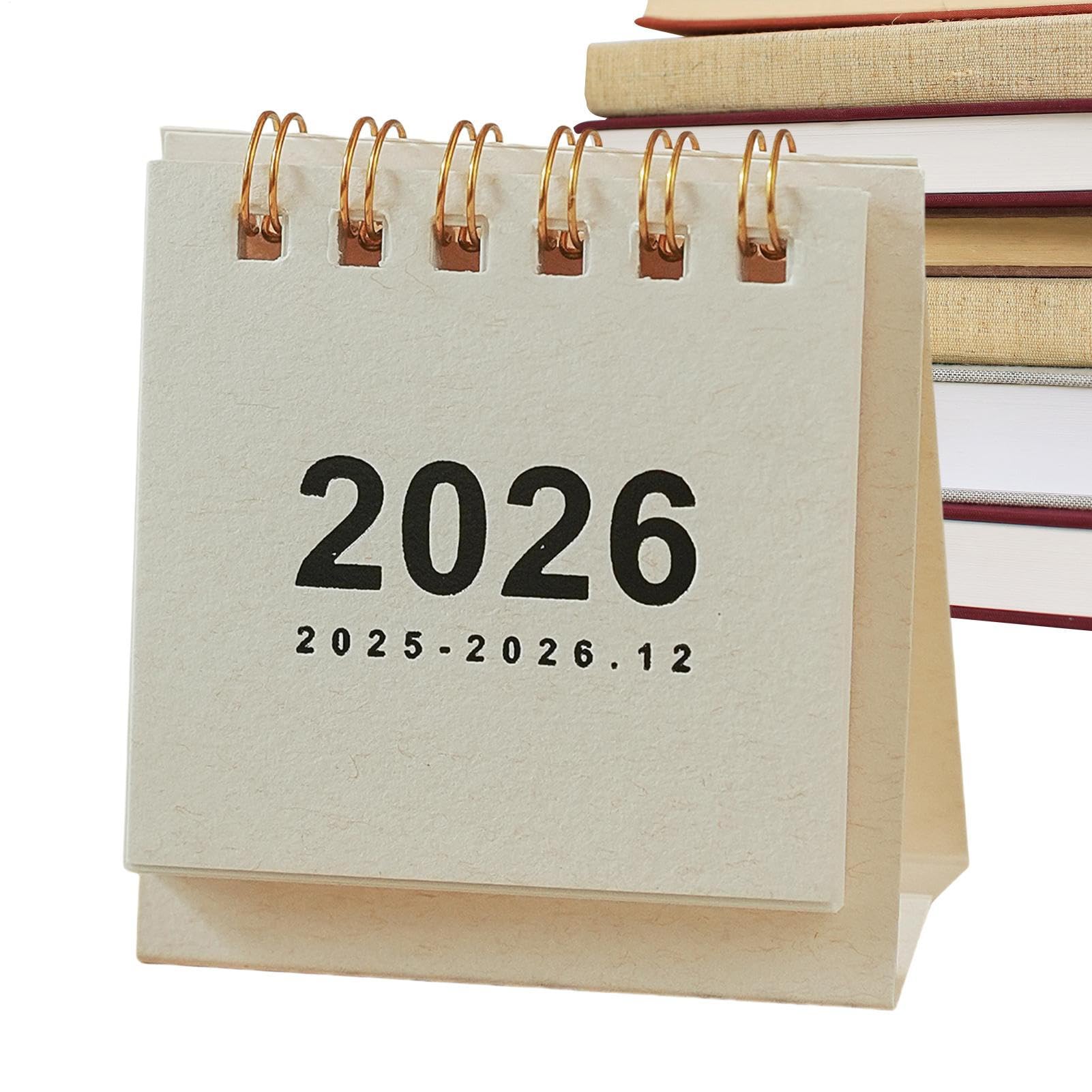 2026年 卓上カレンダー,2026年1月から2026年12月までのカレンダー - 紙製 おしゃれ オフィス 文房具 年間プランナー 家庭 学校 子供向け