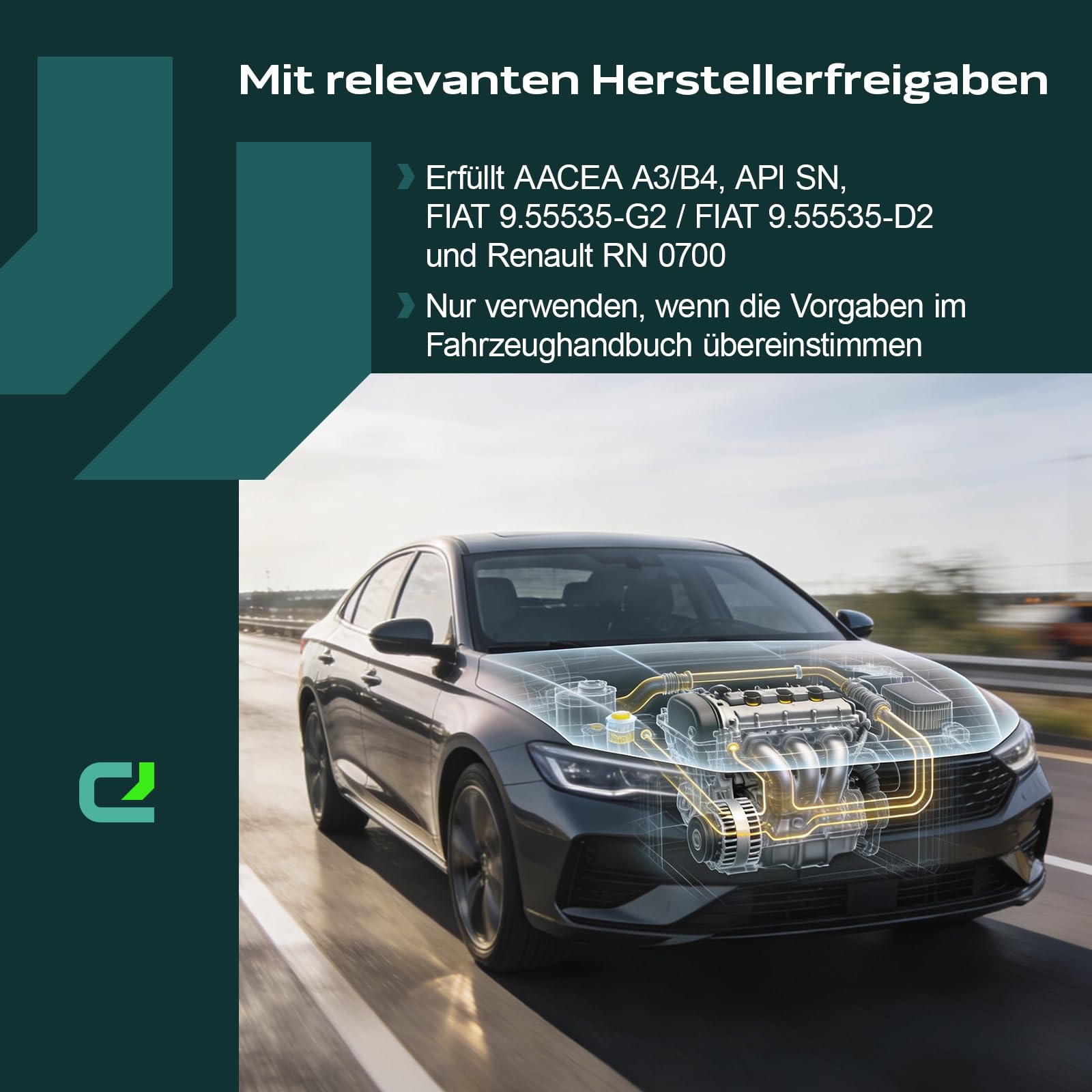 Performance Motoröl 10W-40 A3/B4 SL/CF für PKW, 5 x 5L | Synthetisches Leichtlauföl, ACEA A3/B4, API SN, FIAT 9.55535-G2/D2, Renault RN 0700, Motorleistung & Schutz, Made in Germany