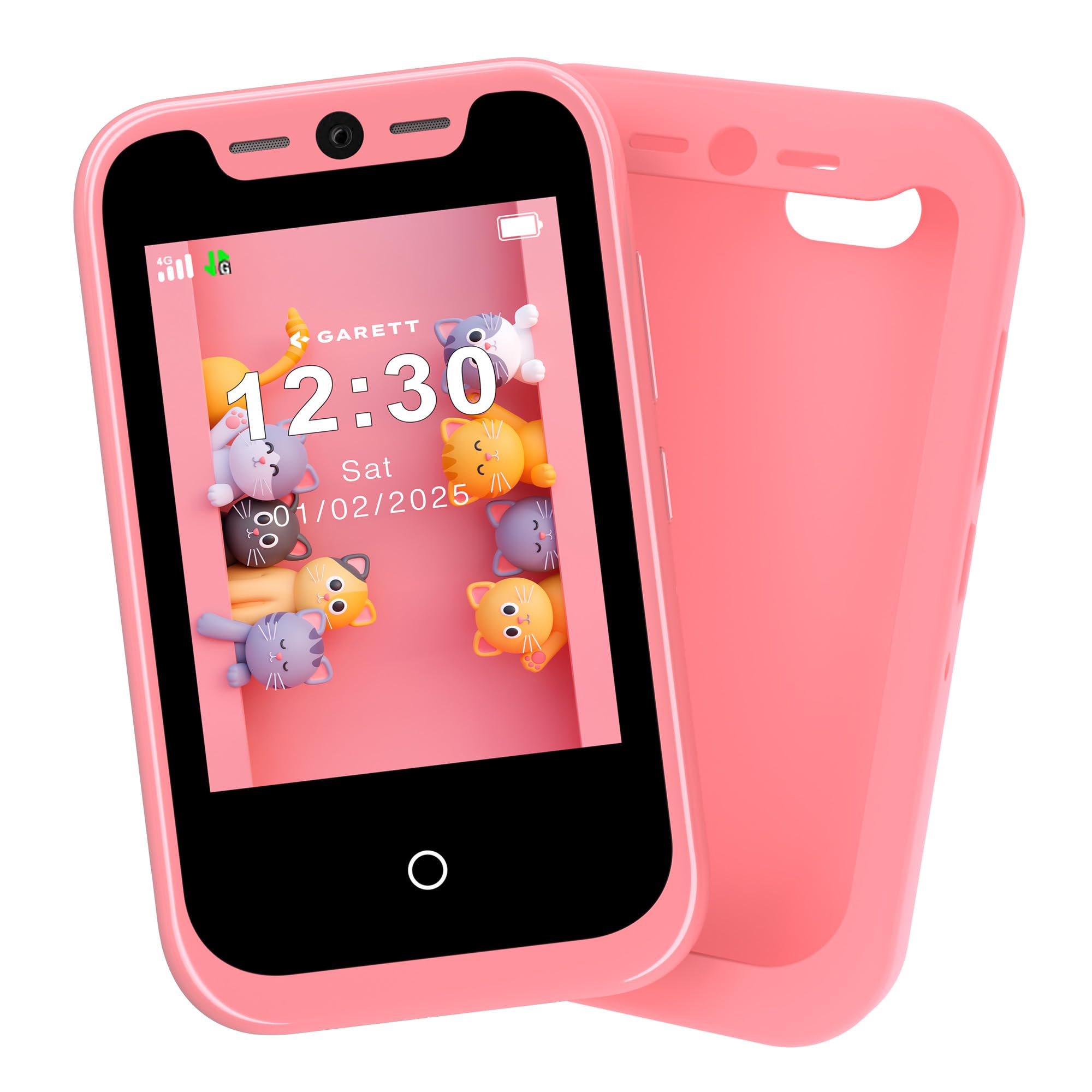 Garett Smartphone für Kinder - Handy Kinderhandy - 2,8” IPS - 16 GB 2 Kameras - 2G 3G 4G LTE - GPS GEO-Zaun SOS - OneKid Rosa