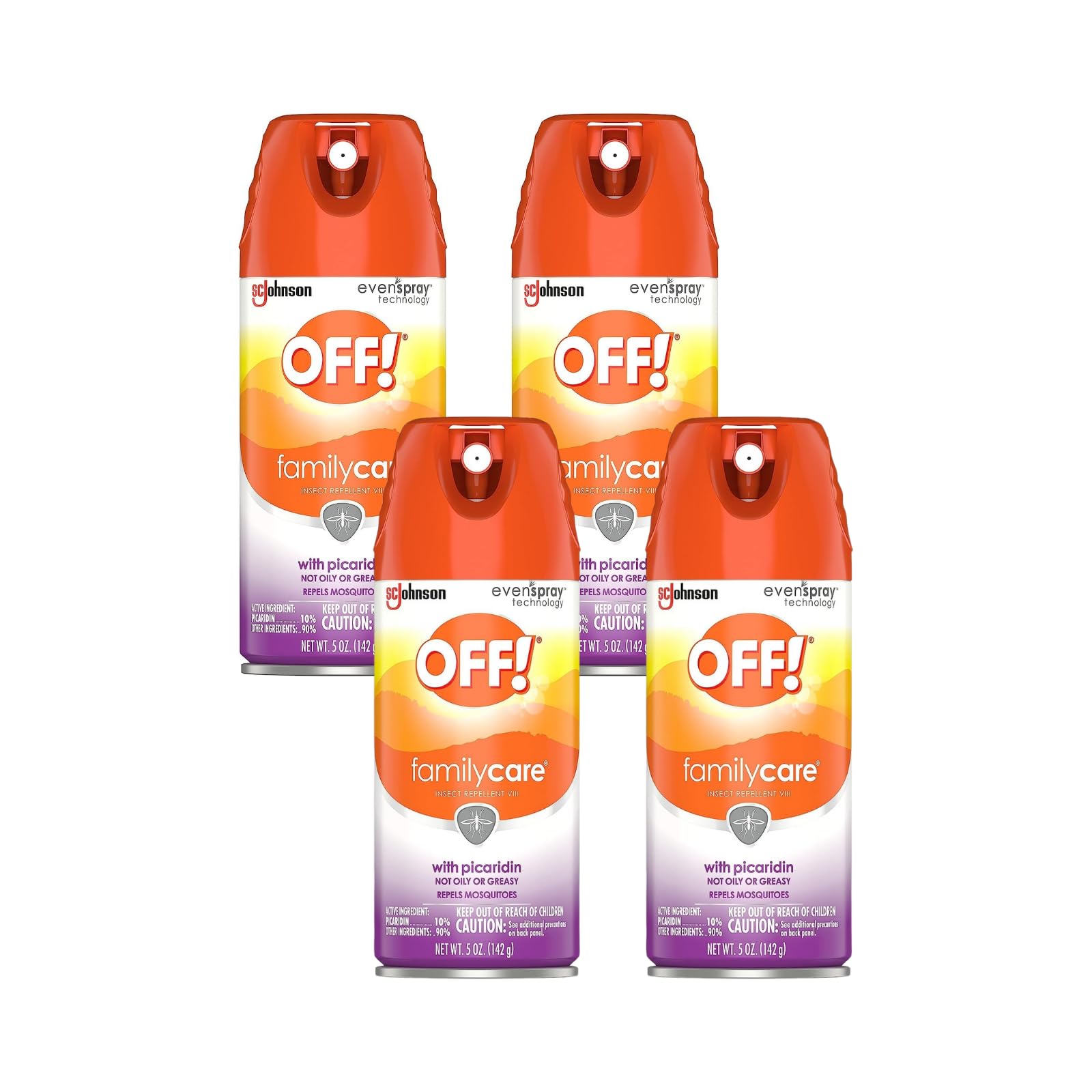 OFF! Family Care Picaridin Aerosol, 5 Ounce (Pack of 4)