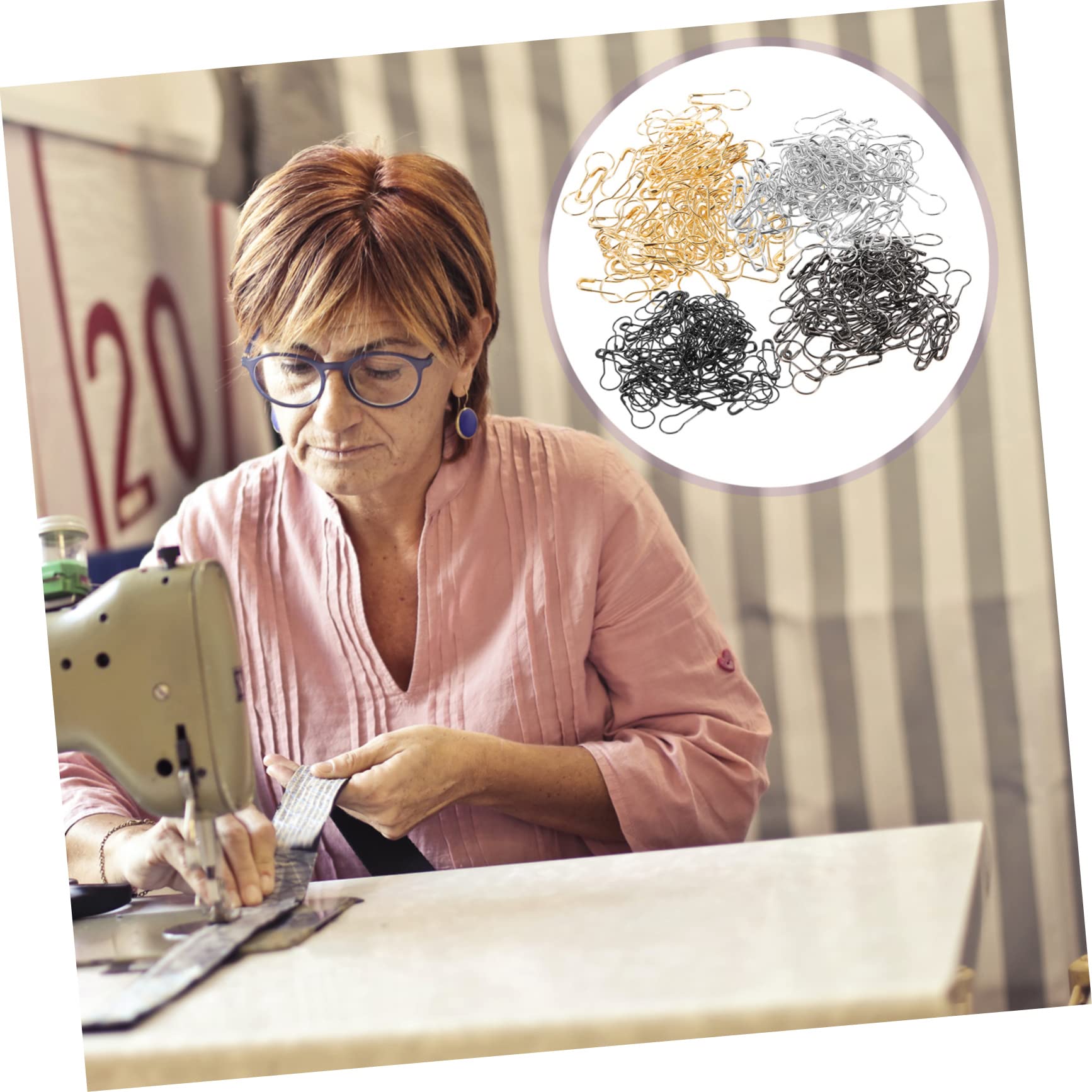VILLCASE 4 Sets Praktische Sicherheitsnadeln Mit Spitze Bedeckt Für Handgefertigten Schmuck Und Kleidung 400 Stück * 4