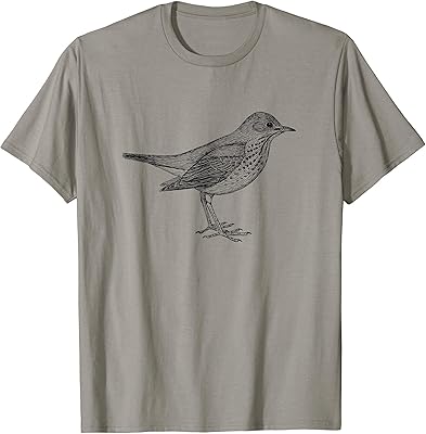 Hermit Thrush Bird Graphic Birdwatching T-Shirt