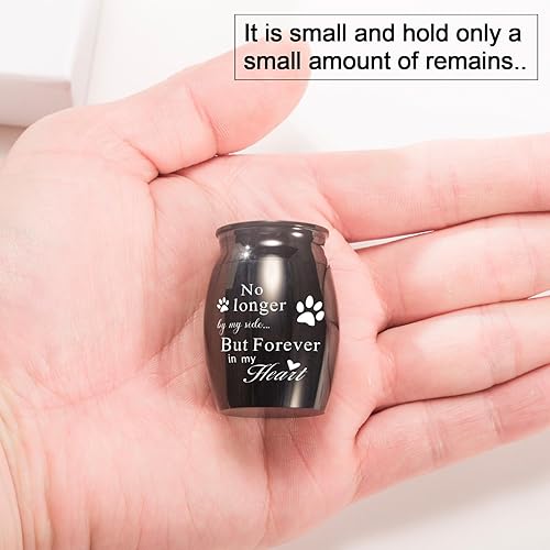 Miniatura 10 de Urnas para cenizas de mascotas, pequeña urna de recuerdo de 2.8 pulgadas de alto, mini urnas de cremación para cenizas, soporte conmemorativo para