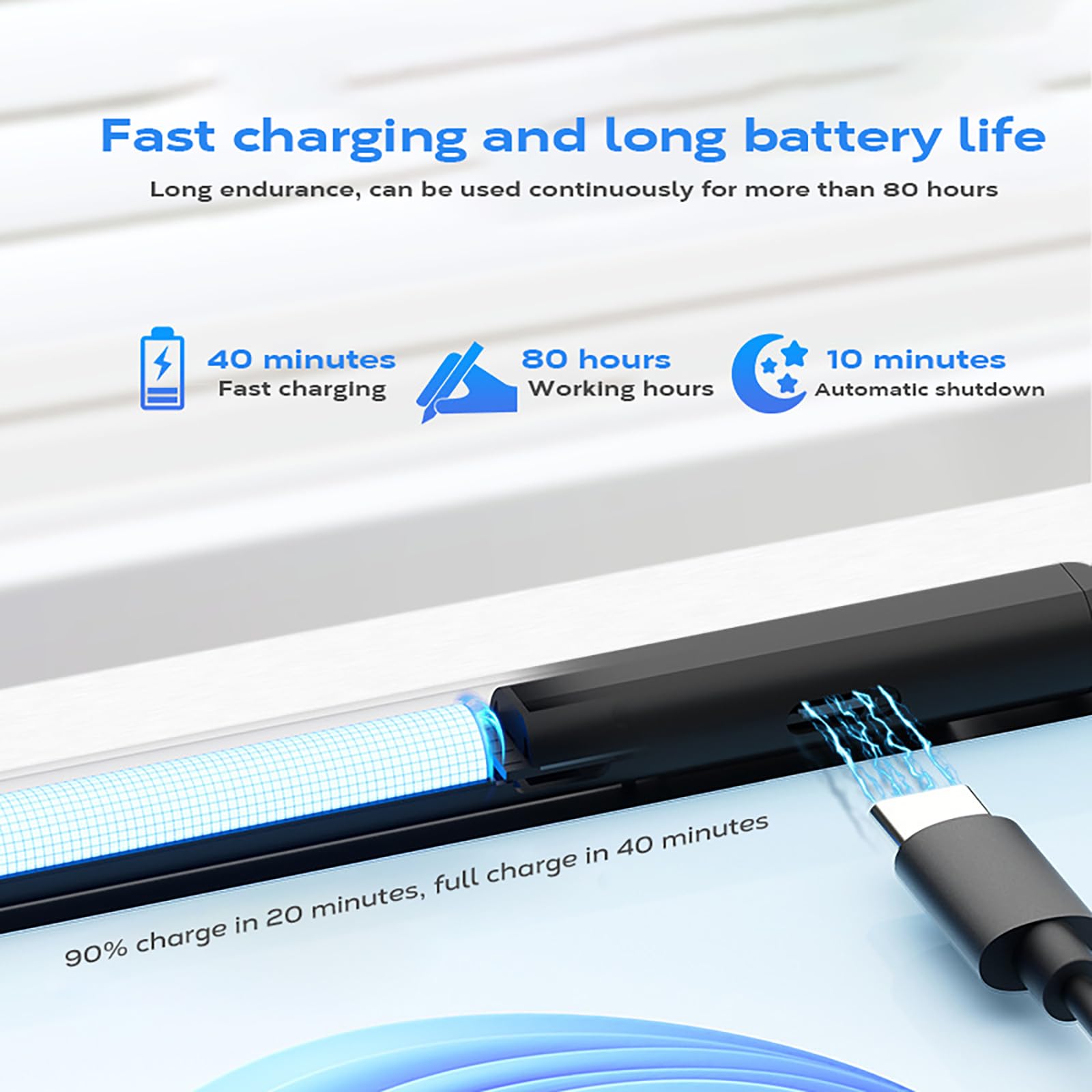 Penna stilo ricaricabile per Go/Laptop/Book Connection1024Pressure Sensitivity Digital Pen