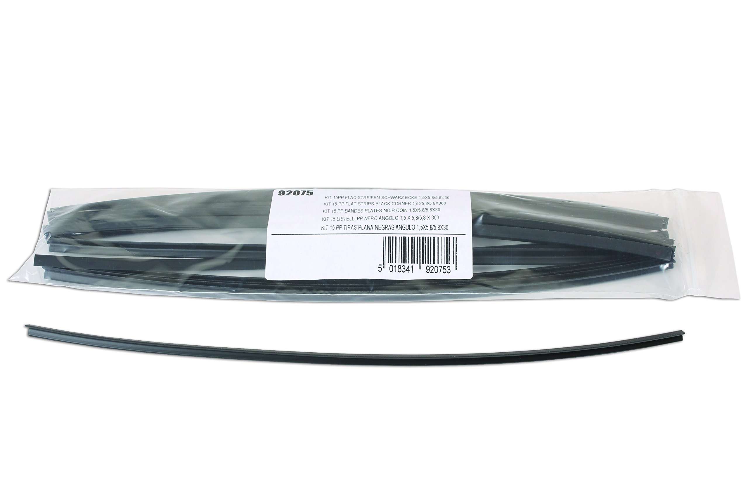 PowerTec 92075 Black PP Corner for Plastic Repair 15pc