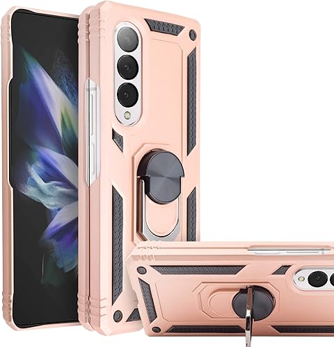 Compatible con Galaxy Z Fold 3 Ring Case, para Samsung Galaxy Z Fold 3 Slim Funda magnética delgada de protección completa PC duro con cubierta disponible en Yaxa Guatemala