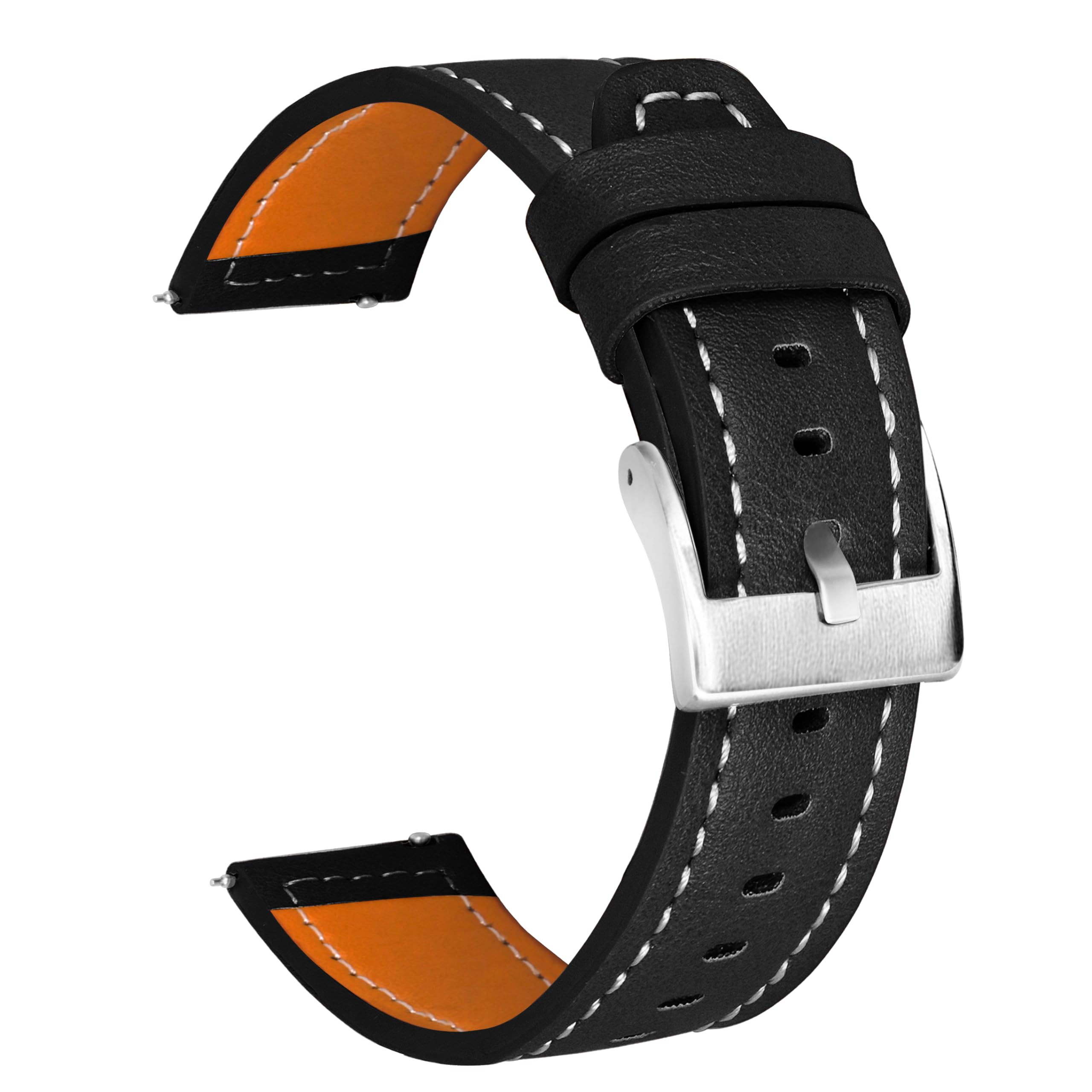 TIMEWEAR 22mm Black Genuine Leather Replacement Watch Strap with Steel Buckle, Compatible with Boat Xtend, Noise Colorfit, Fireboltt Phoenix, Amazefit GTR & watches with Lug width 22mm (B0CXJ9TDS5) Amazon Price History, Amazon Price Tracker