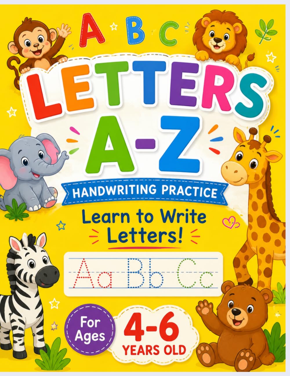 Letters A-Z Handwriting practice: Learn to write letters