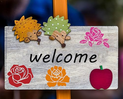 Miniatura 4 de 20 plantillas de flores de rosas para pintar sobre madera, plantillas florales reutilizables para manualidades, bordes, flores, plantilla de dibujo