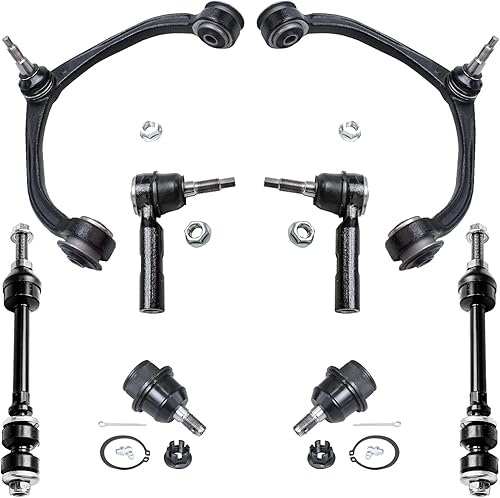 Miniatura 1552 de Detroit Axle - Kit de brazos de control de extremo delantero RWD para Dodge Ram 03-06 2500 3500, 2 brazos de control superior con rótula 2 varillas