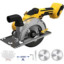 6 Inch Cordless Circular Saw for Dewalt 20V Max Battery No Battery, 6200RPM Brushless Motor, 0-45 Cutting Bevel, 2"90 1.3"45 Max Cutting Depth, Power Saw for Wood Plastic Soft Metal
