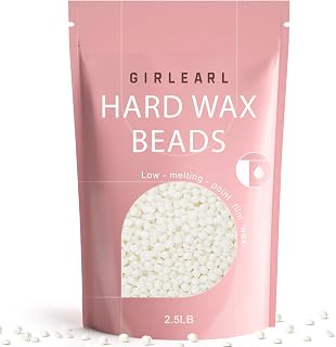 2.5lb Unscented Wax Beads for Hair Removal, Brazilian Bikini Hard Wax for Women Men, Hard Wax beads Perfect for Full Body Legs, Face and Underarms at Home Waxing Beads for Sensitive Skin