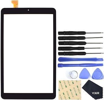 VEKIR[NO LCD] Touch Digitizer Screen Replacement for Samsung Galaxy Tab A 8.0 2018 SM-T387 Black