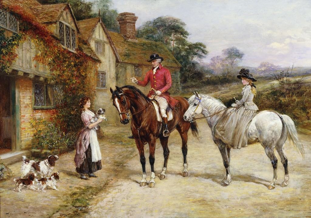 Peinture abstraite Heywood Hardy un chiot pour ma dame poster 60x90cm