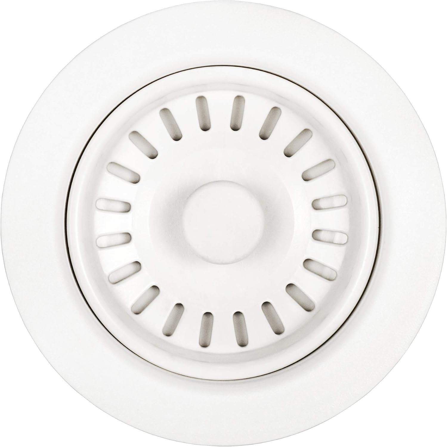 Ruvati Kitchen Sink Basket Strainer Drain Assembly - Matte White - RVA1038WH