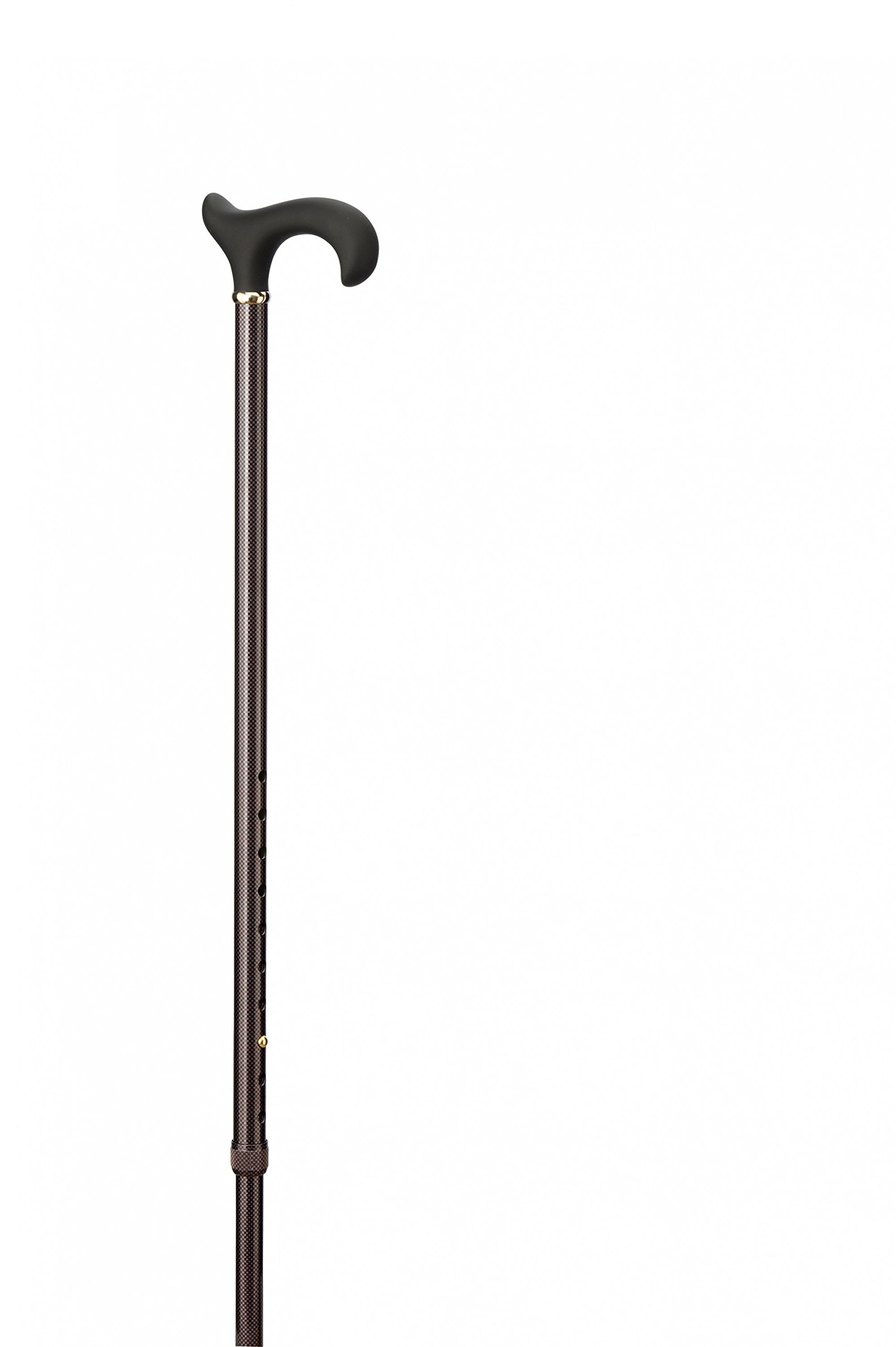 Gehstock VICHY KARO, ergonomisch geformter Griff aus Kunststoff, Softgrip-Beschichtung, Stock Aluminium höhenverstellbar, inklusive Gummipuffer