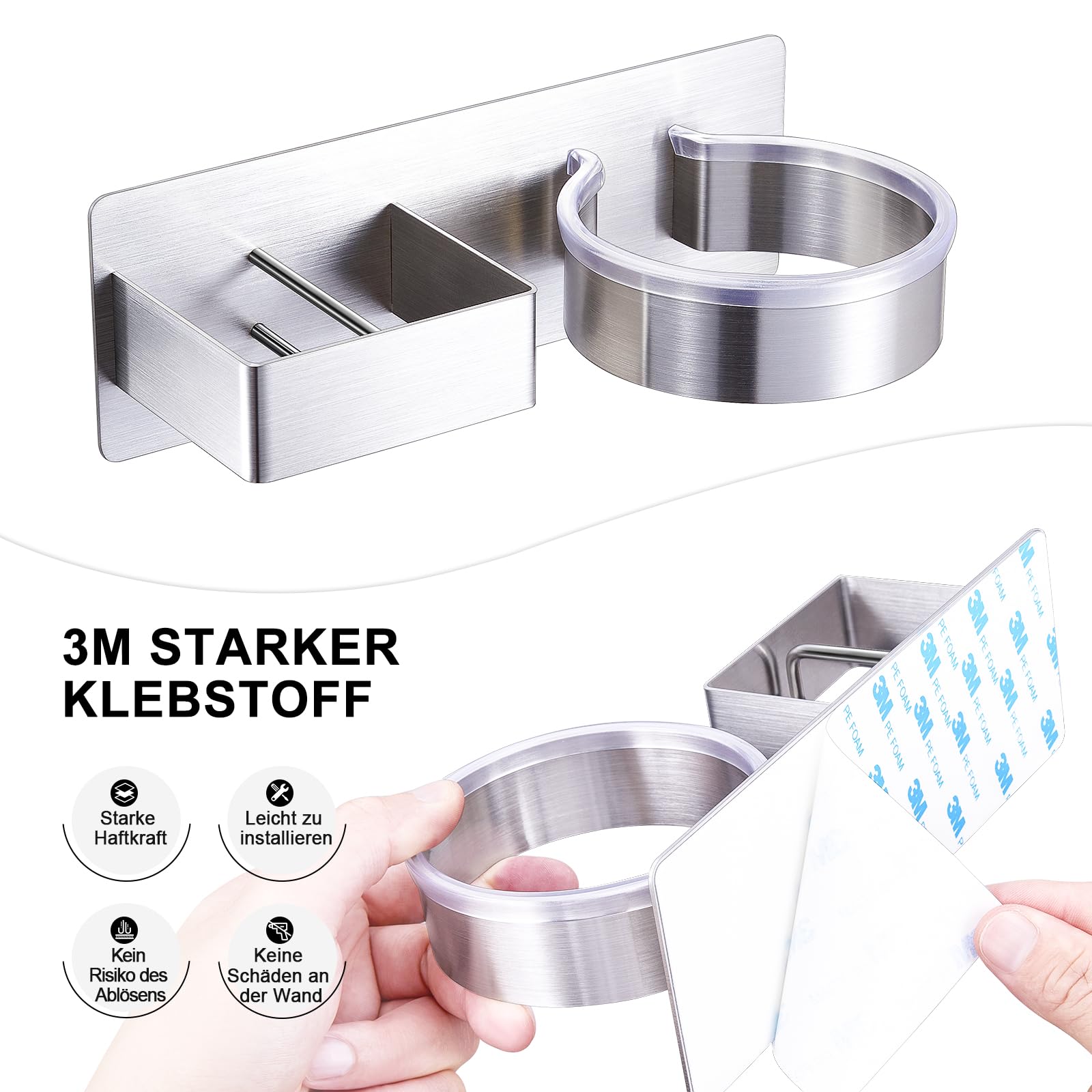 Porte Seche Cheveux Mural Support Mural Pour Sèche-cheveux Et