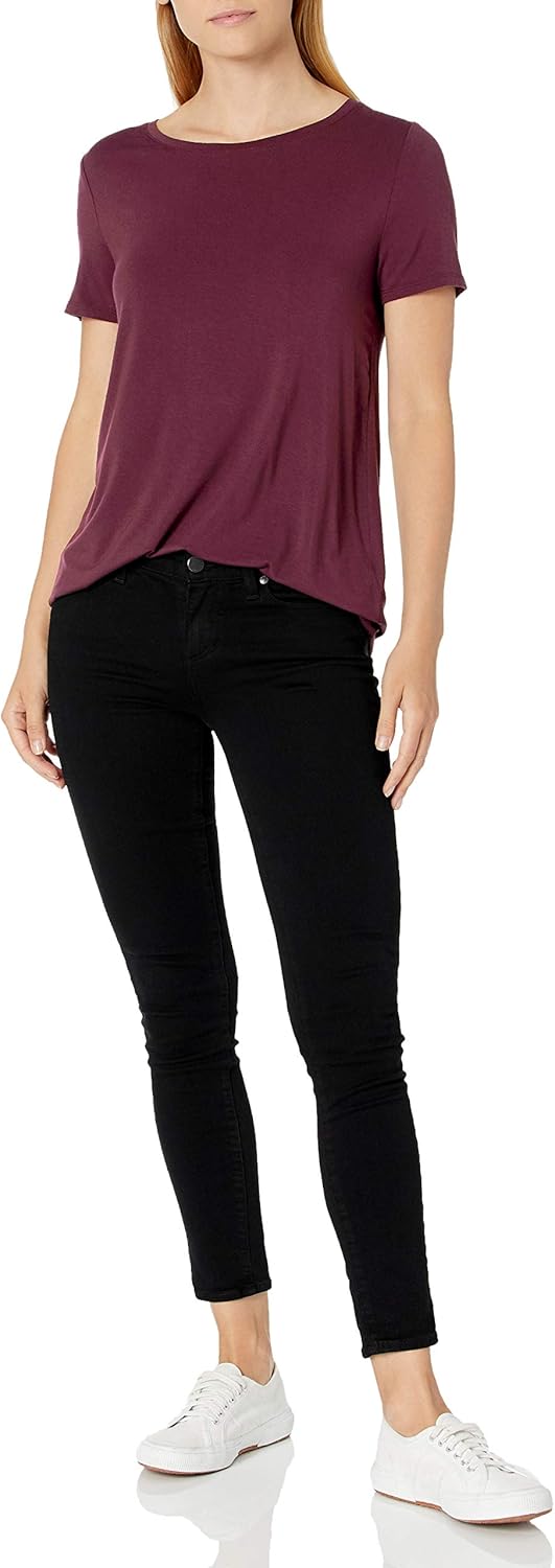 Amazon Essentials Women's Short-Sleeve Scoopneck Tunic, Pack of 2 - Image 5