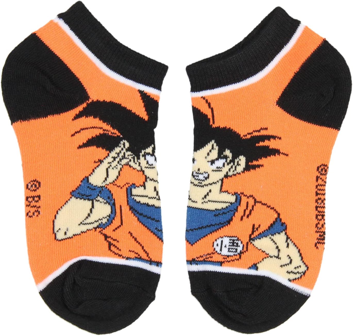 Bioworld Dragon Ball Z Boys' Socks Goku Kame Symbols 4 Pairs Kids Ankle No Show Socks - Image 4