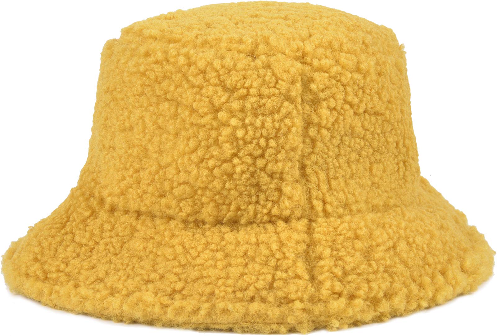 ChezAbbey Faux Fur Bucket Hat, Fuzzy Furry Winter Warm Fisherman Cap, Fluffy Teddy Sherpa Clothe Hats for Women Men Girls