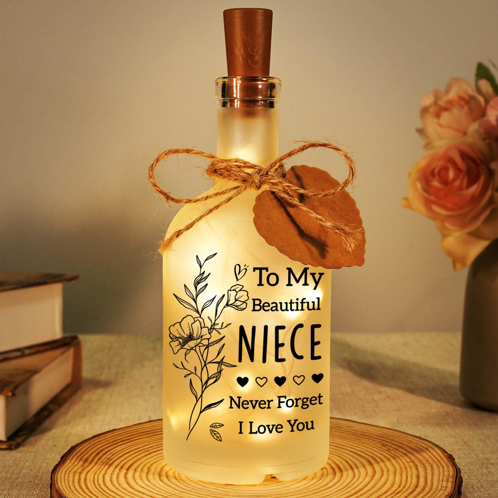 Sayregifty Niece Gifts from Auntie, Niece Birthday Gifts - LED Bottle Decorative Light, Christmas & Birthday Presents for Niece — image 1
