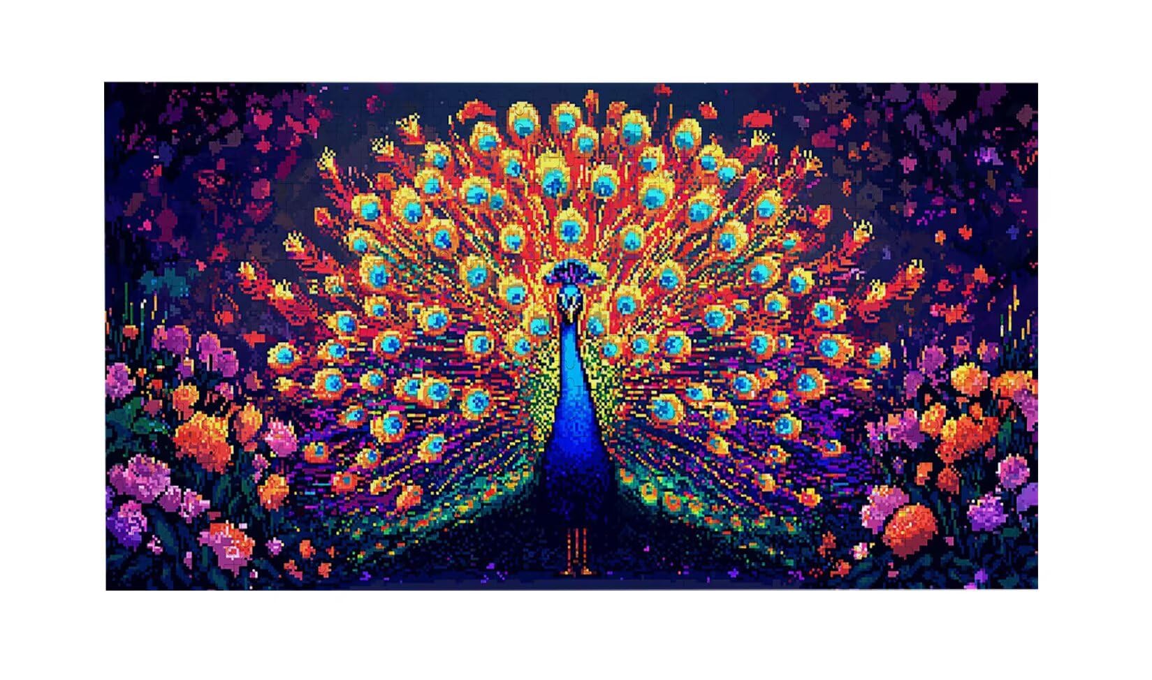 Puzzle para Adultos 1692 Piezas, Pavo Real de Color Puzzle, Difícil, Desafiante, Rompecabezas Encajan Perfectamente, Letras en la Parte Posterior, Regalo para Personas Mayores (179x31cm) v-57
