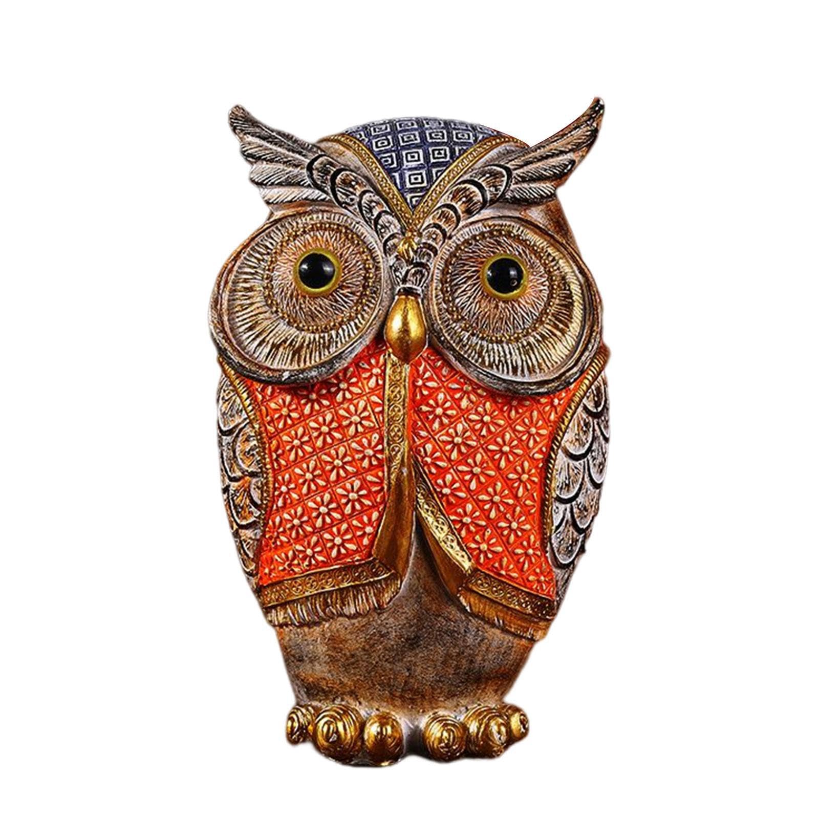 TWISAXC Owl Figurines Nordic Style Vivid Colors Realistic Bathroom Office Bedroom Or Living Room Yoga Studio. Ornament Owl Figurines Decor Art Crafts Gifts Statue Sculpture