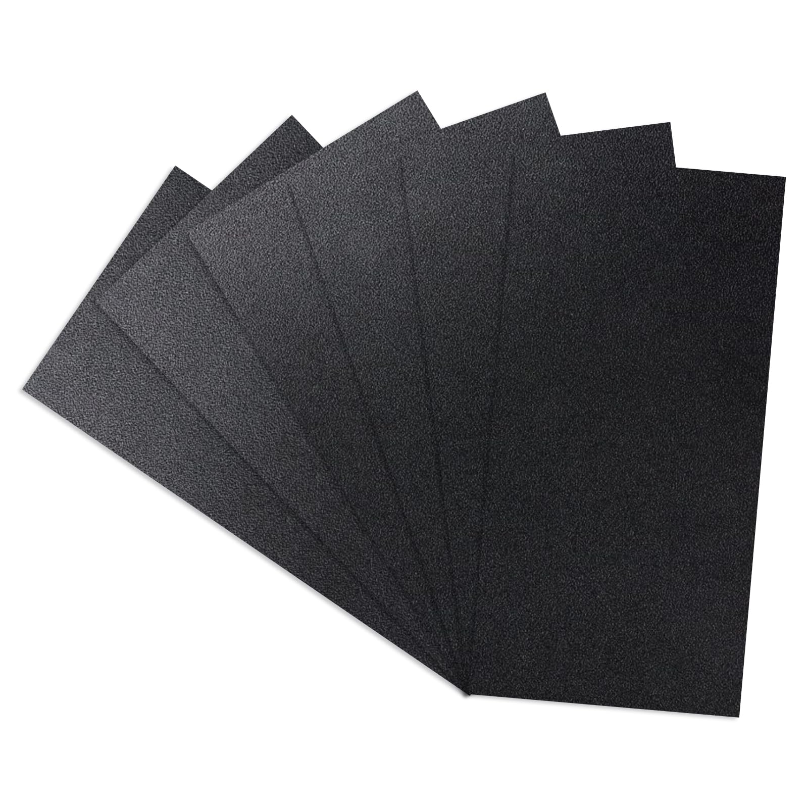 Kinlink Black ABS Plastic Sheet 12" x 24"x 0.06" Flexible Moldable Impact Strength and High Tensile 1/16" Thick (1.5mm) Abs Sheet Moldable Plastic DIY Materials for Home Decor and Handicrafts 6 Pack