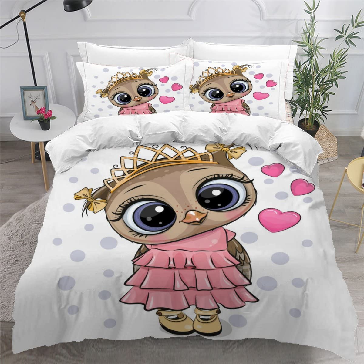 VULORA Housse De Couette Manga Filles 200x200 Imprimé 3D Japon Anime Parure De Lit 2 Personnes Hypoallergique Microfibre Literie 3 Pièces Avec Fermeture Éclair Et 2 Taies D'oreiller 50x75