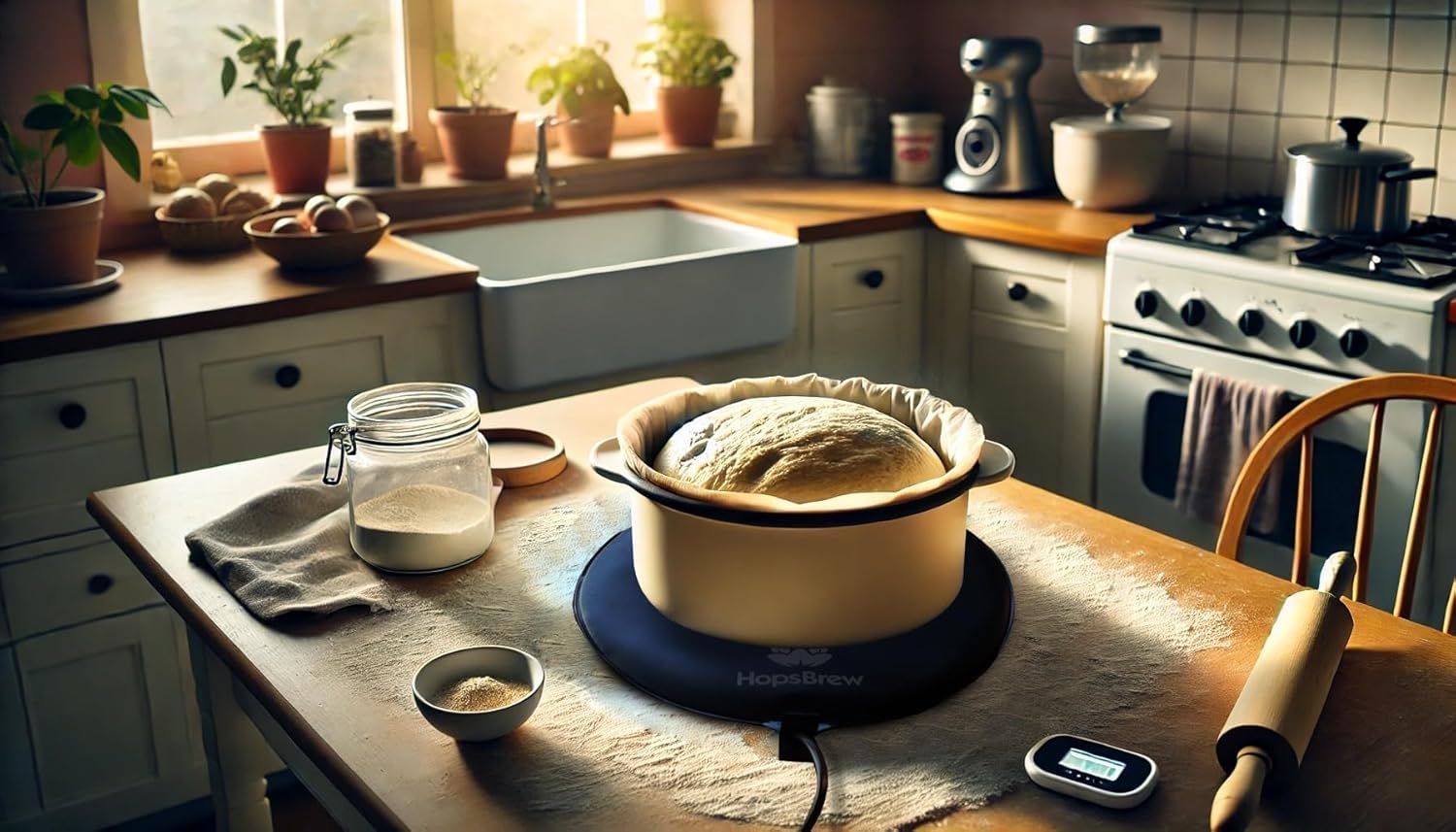 Coussin Chauffant spécial pour Fermentation (bière, vin, spiritueux) + thermomètre.