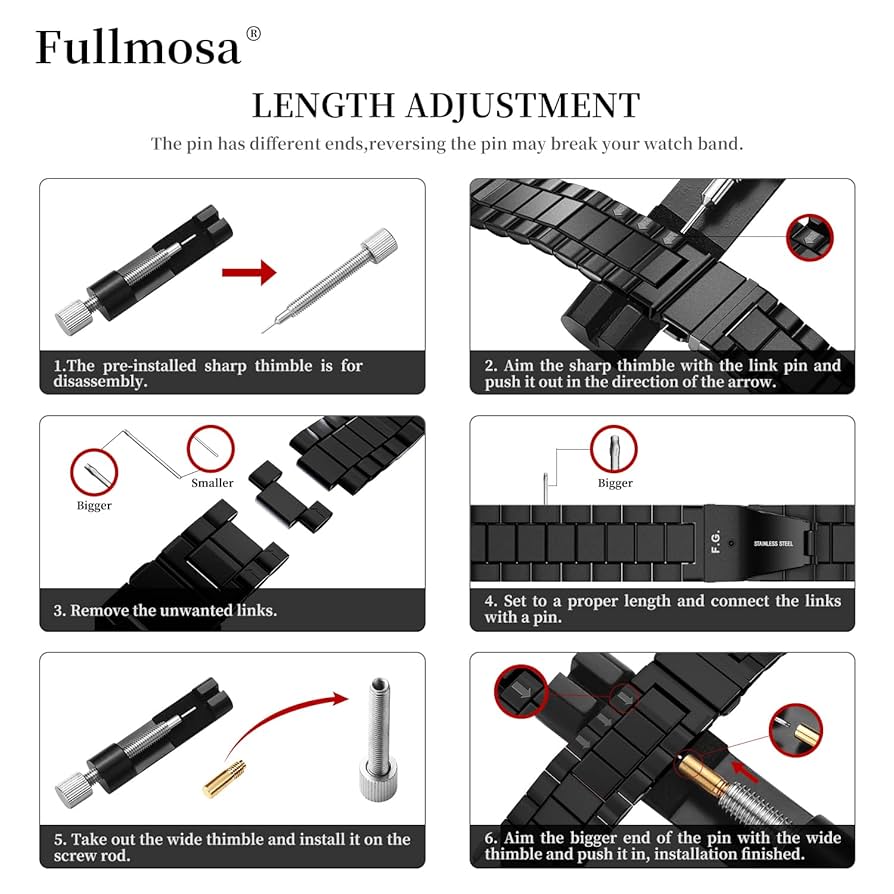 Amazon.com: Fullmosa Watch Band, Quick Release Stainless