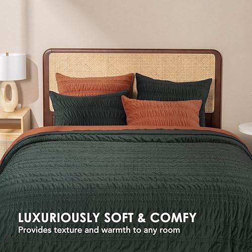 Miniatura 2 de EVERGRACE Juego de edredón de terciopelo tamaño King, juego de ropa de cama de terciopelo de lujo, juegos de edredón ultra suaves con arrugas,