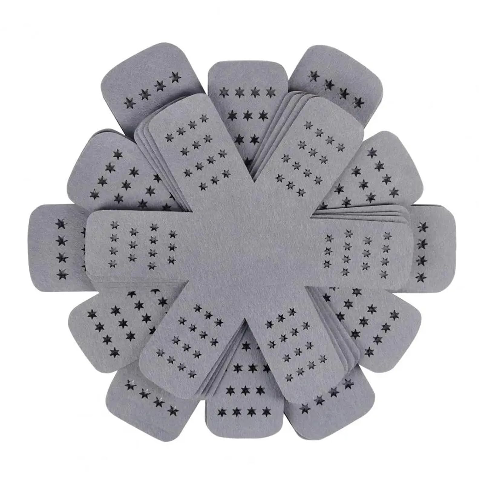 12Pcs Gray Pot and Pan Protectors Felt Placemats Decorative Flower-Shaped Pallet Separators Stacking Anti-Slip Cookware Dividers for Kitchen(Color 2)