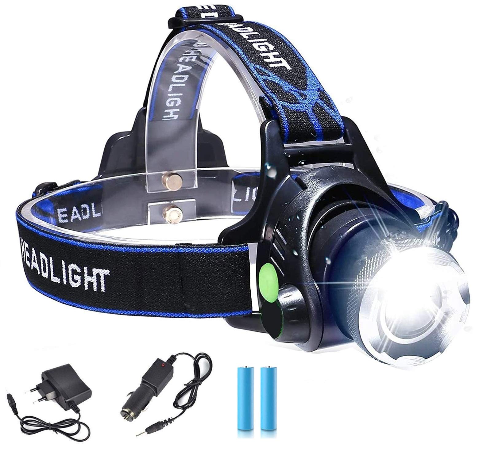 MOONZA 3 Watt Zoom Plastic Headlamp for Camping Night Outdoor with LED High Power Adjustable Rechargeable Battery (Multicolour) (B08ZJBK5V6) Amazon Price History, Amazon Price Tracker
