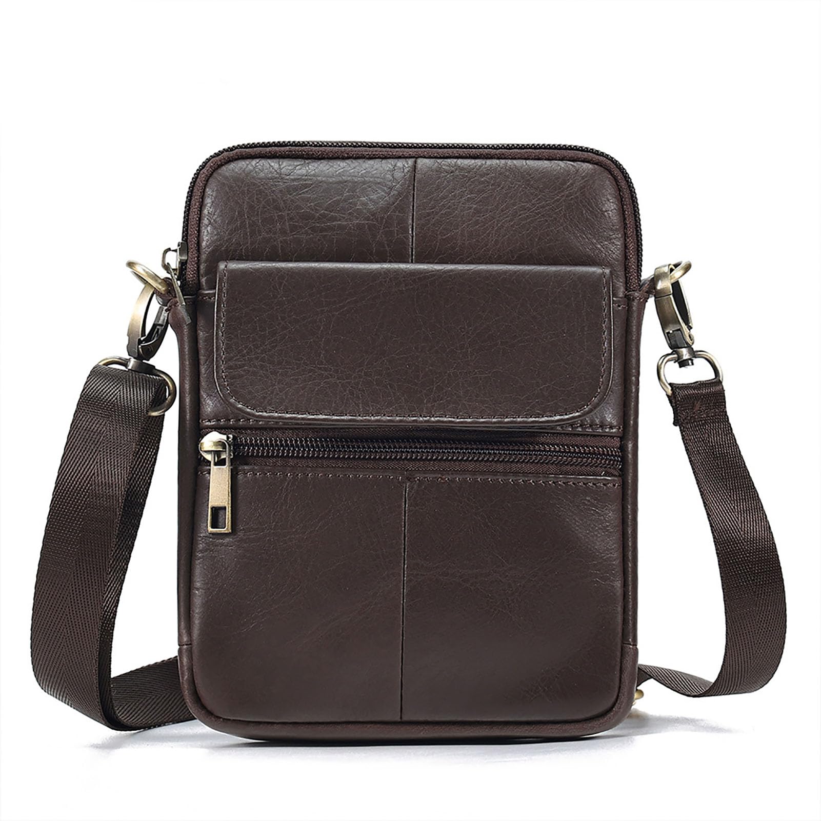 Bolso cruzado de cuero vacuno para hombre que soluciona la falta de espacio en tus bolsillos 7