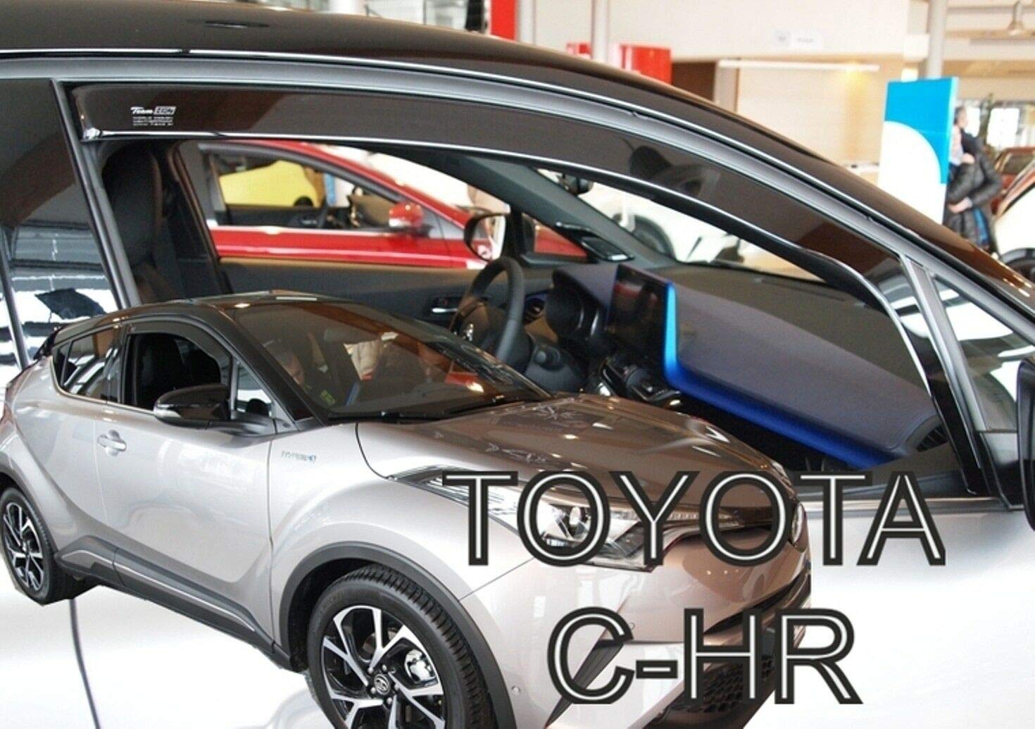 Déflecteurs De Vent Heko Pour Toyota C-HR 2016-2023 - 2 Pièces, Montage Intérieur Facile
