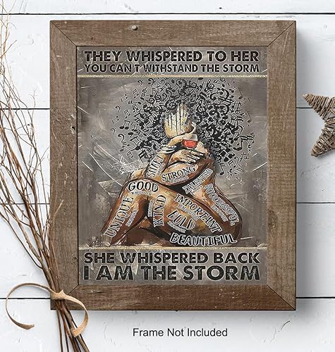 Miniatura 8 de I Am The Storm Inspirational Wall Art - Black women Motivational poster - Women’s empowerment positive Inspirational quote - African Americans Black