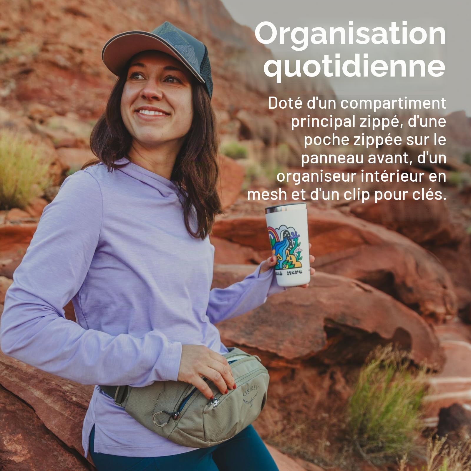 Osprey Daylite Unisexe Sac Banane, 2L, Blue Spikemoss/Alkaline, O/S