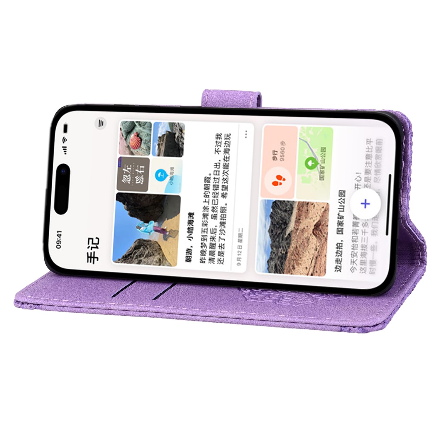 Rosbtib Case for iPhone 16 Pro Case Mandala Embossed Leather Case with Magnetic Closure Stand Function Card Slots Cover for iPhone 16 Pro 6.3 inch 2024 - Image 2