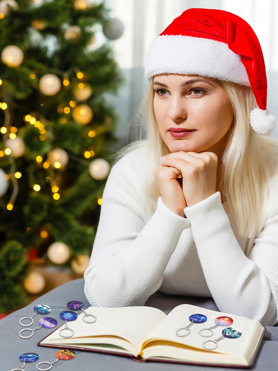 Ecally 60 Pcs Acrylic Nativity Scene Keychain Bulk The Birth of Jesus Keychain Christian Religious Key Ring Gifts for School Church Christmas Men Women - Image 4