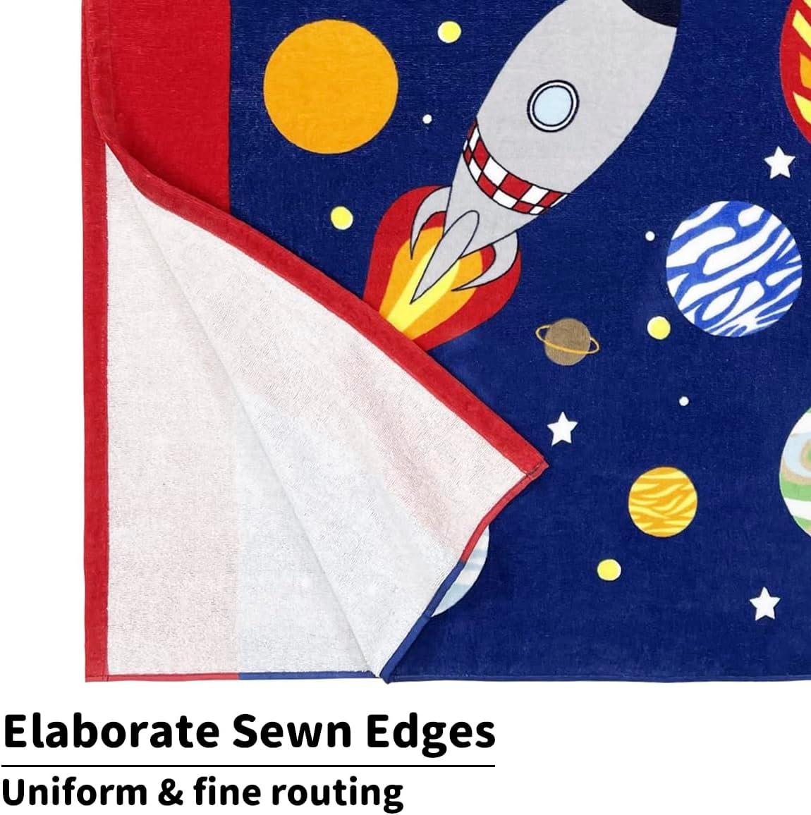 Hooded Beach Towel, Microfiber Hooded Beach Towel For Kids Toddler Infant Boy Girl, Beach Towel with Hood For Bath Pool Swim Summer Beach Essentials Cartoon Shower Gifts (24x50 Inch, Marine Wave) - Image 8