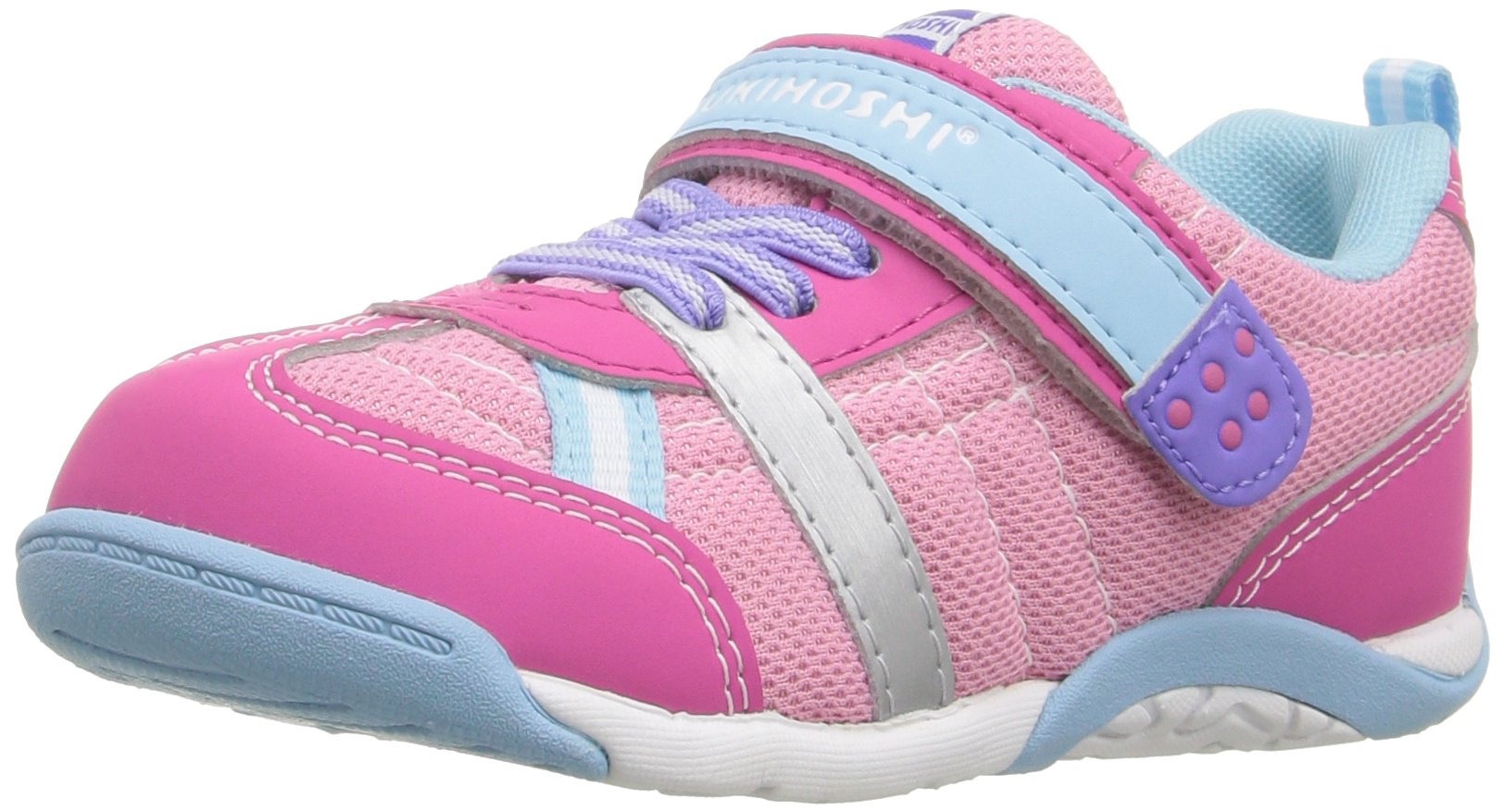 TSUKIHOSHI1521 KAZ Strap-Closure Machine-Washable Child Sneaker Shoe with Wide Toe Box and Slip-Resistant, Non-Marking Outsole - For Toddlers and Little Kids, Ages 1-8